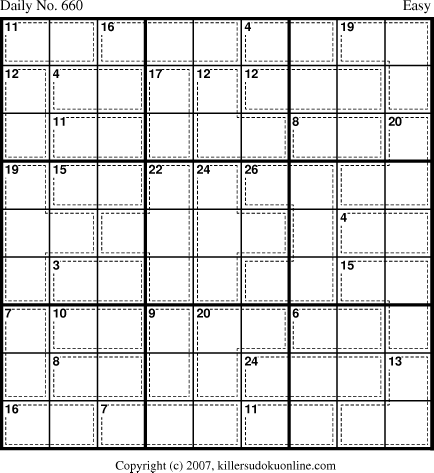 Killer Sudoku for 10/16/2007