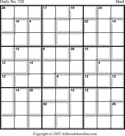 Killer Sudoku for 12/22/2007