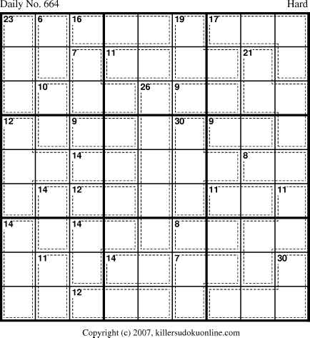 Killer Sudoku for 10/20/2007