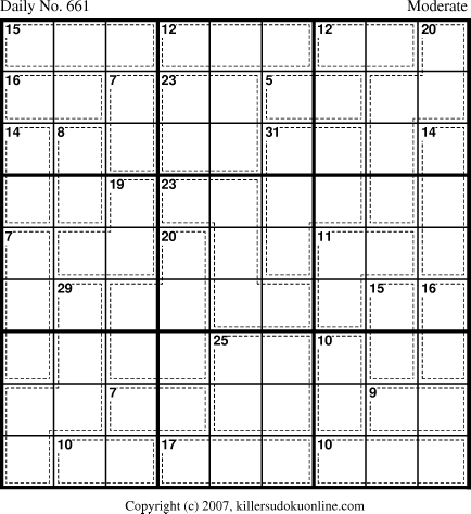 Killer Sudoku for 10/17/2007