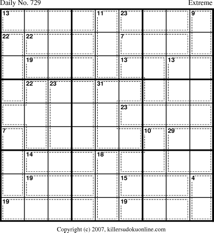 Killer Sudoku for 12/23/2007