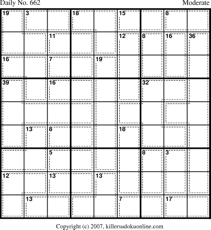 Killer Sudoku for 10/18/2007
