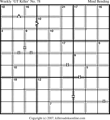 Killer Sudoku for 10/8/2007