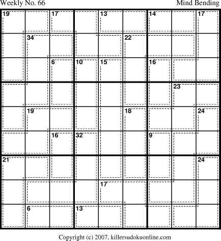 Killer Sudoku for 4/9/2007