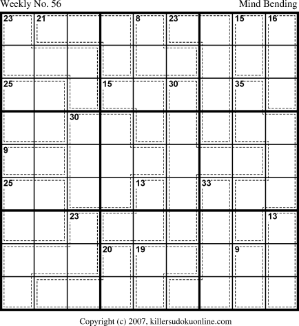 Killer Sudoku for 1/29/2007
