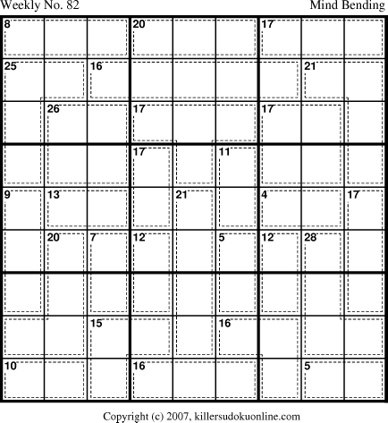 Killer Sudoku for 7/30/2007
