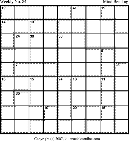 Killer Sudoku for 8/13/2007