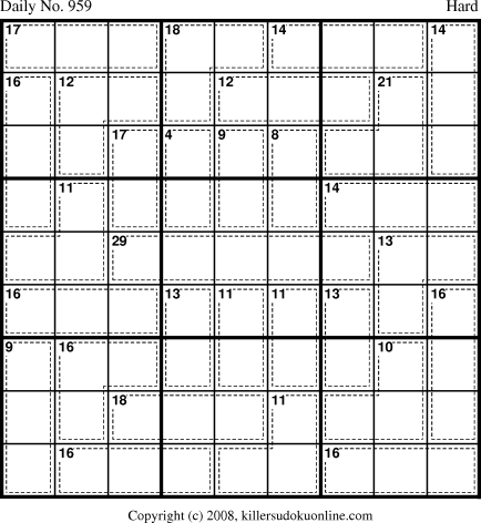 Killer Sudoku for 8/9/2008