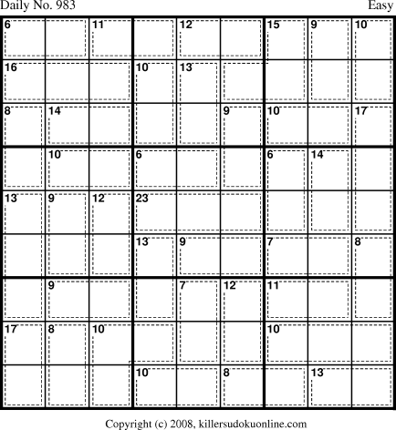 Killer Sudoku for 9/2/2008