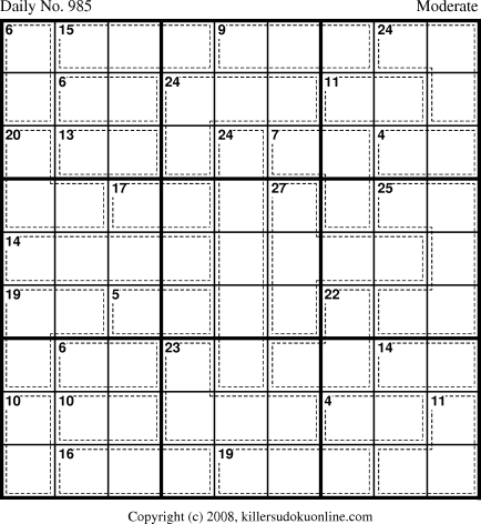 Killer Sudoku for 9/4/2008