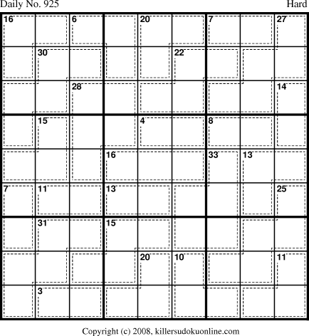 Killer Sudoku for 7/6/2008