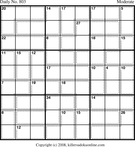 Killer Sudoku for 3/6/2008