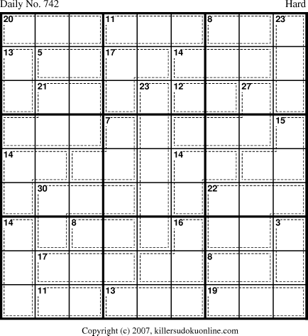 Killer Sudoku for 1/5/2008