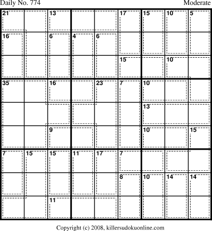 Killer Sudoku for 2/6/2008