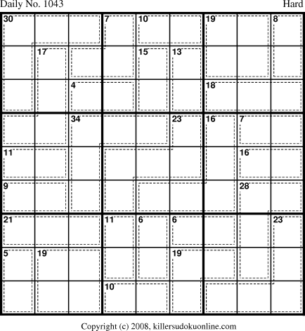Killer Sudoku for 11/1/2008