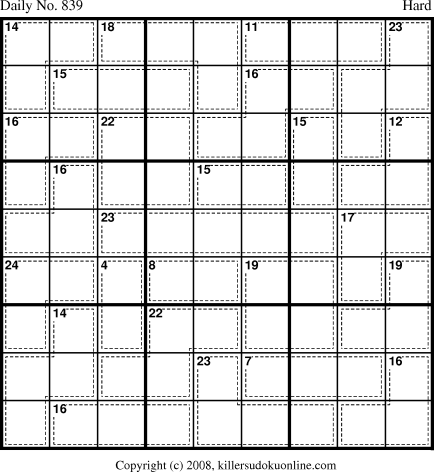 Killer Sudoku for 4/11/2008