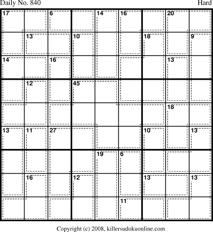 Killer Sudoku for 4/12/2008