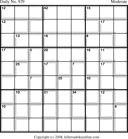Killer Sudoku for 7/10/2008