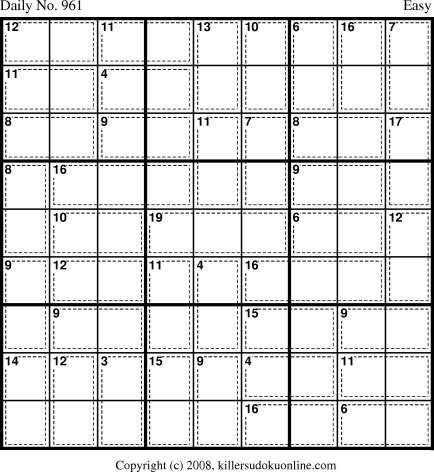 Killer Sudoku for 8/11/2008