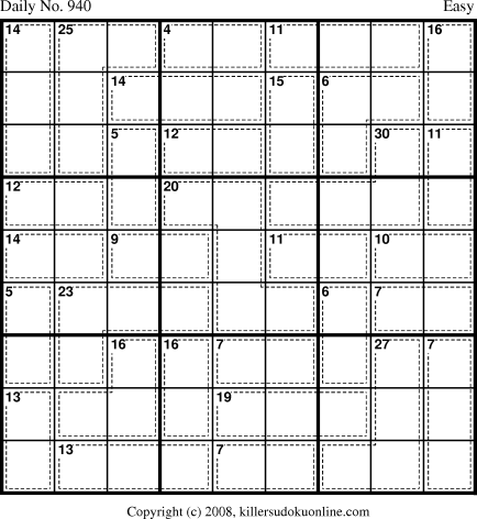 Killer Sudoku for 7/21/2008