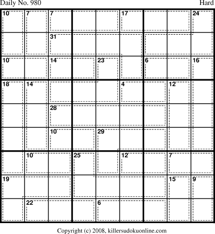 Killer Sudoku for 8/30/2008