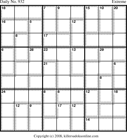 Killer Sudoku for 7/13/2008