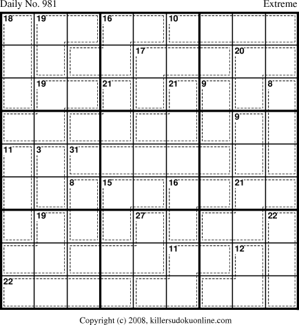 Killer Sudoku for 8/31/2008