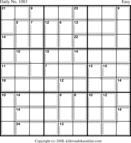 Killer Sudoku for 12/10/2008