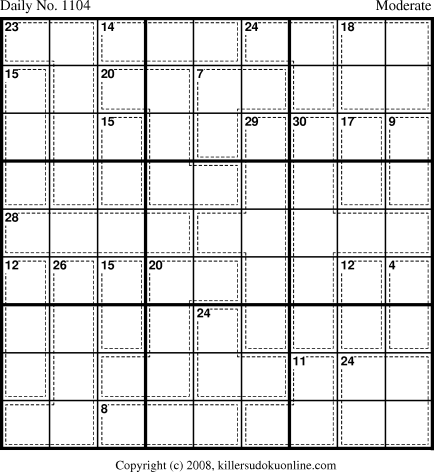 Killer Sudoku for 12/31/2008