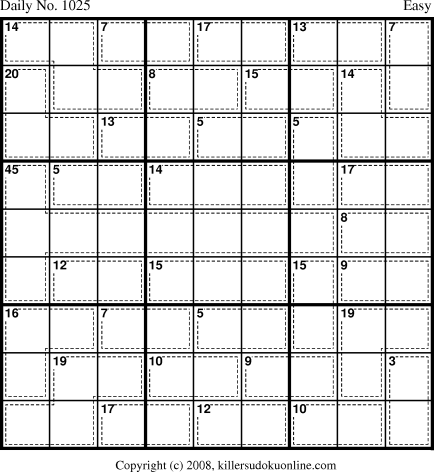 Killer Sudoku for 10/14/2008