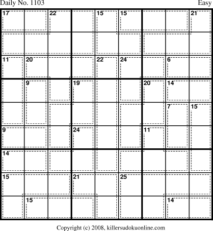 Killer Sudoku for 12/30/2008