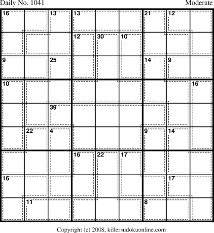 Killer Sudoku for 10/30/2008