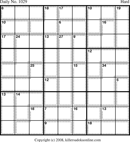 Killer Sudoku for 10/18/2008