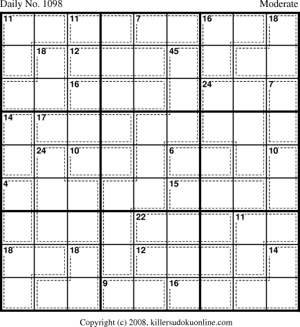 Killer Sudoku for 12/25/2008