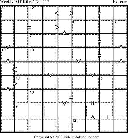 Killer Sudoku for 7/7/2008