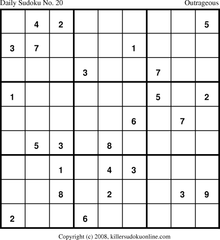 Killer Sudoku for 3/29/2008