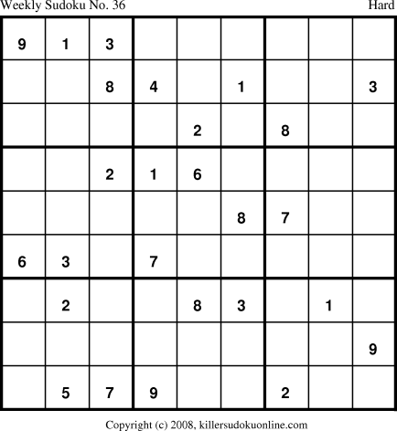 Killer Sudoku for 11/10/2008