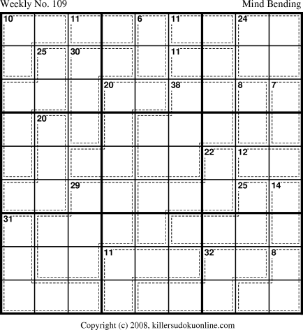 Killer Sudoku for 2/4/2008