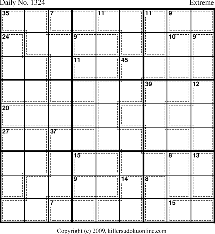 Killer Sudoku for 8/8/2009