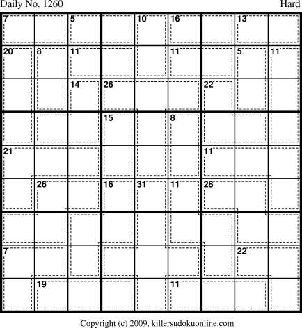 Killer Sudoku for 6/5/2009
