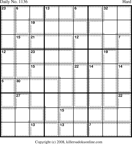 Killer Sudoku for 2/1/2009