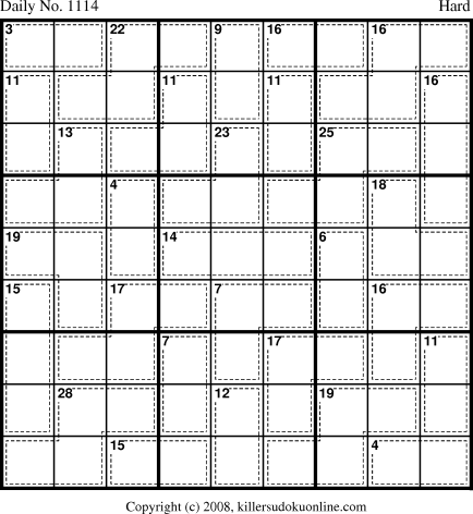 Killer Sudoku for 1/10/2009