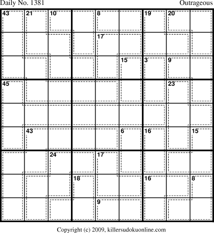 Killer Sudoku for 10/4/2009