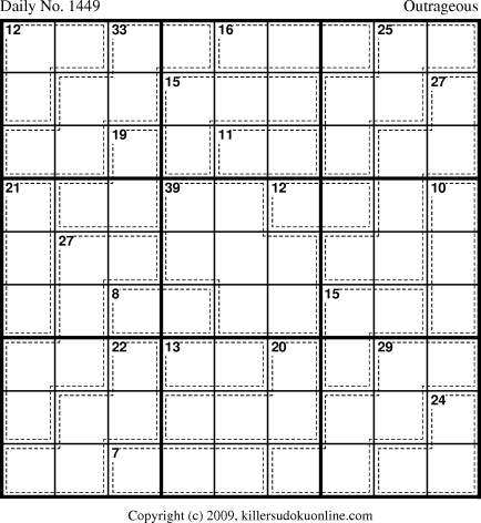 Killer Sudoku for 12/6/2009