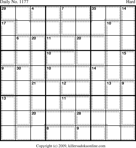 Killer Sudoku for 3/14/2009