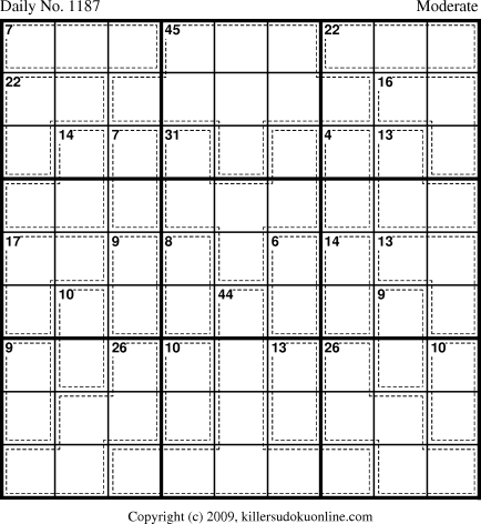 Killer Sudoku for 3/24/2009