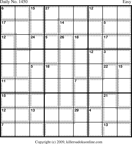 Killer Sudoku for 12/7/2009
