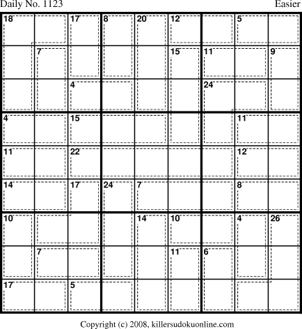 Killer Sudoku for 1/19/2009