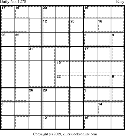 Killer Sudoku for 6/23/2009