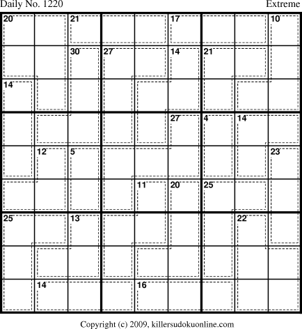 Killer Sudoku for 4/26/2009
